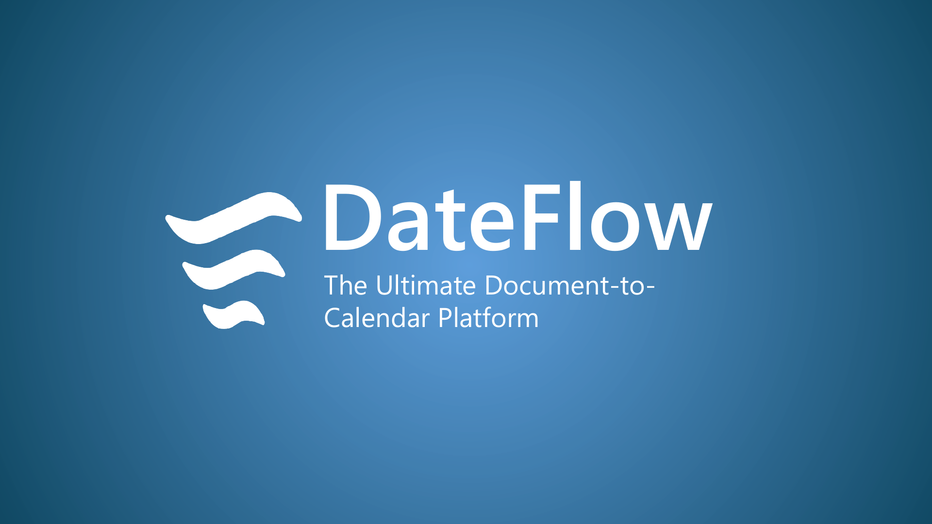 DateFlow blue slide deck cover page