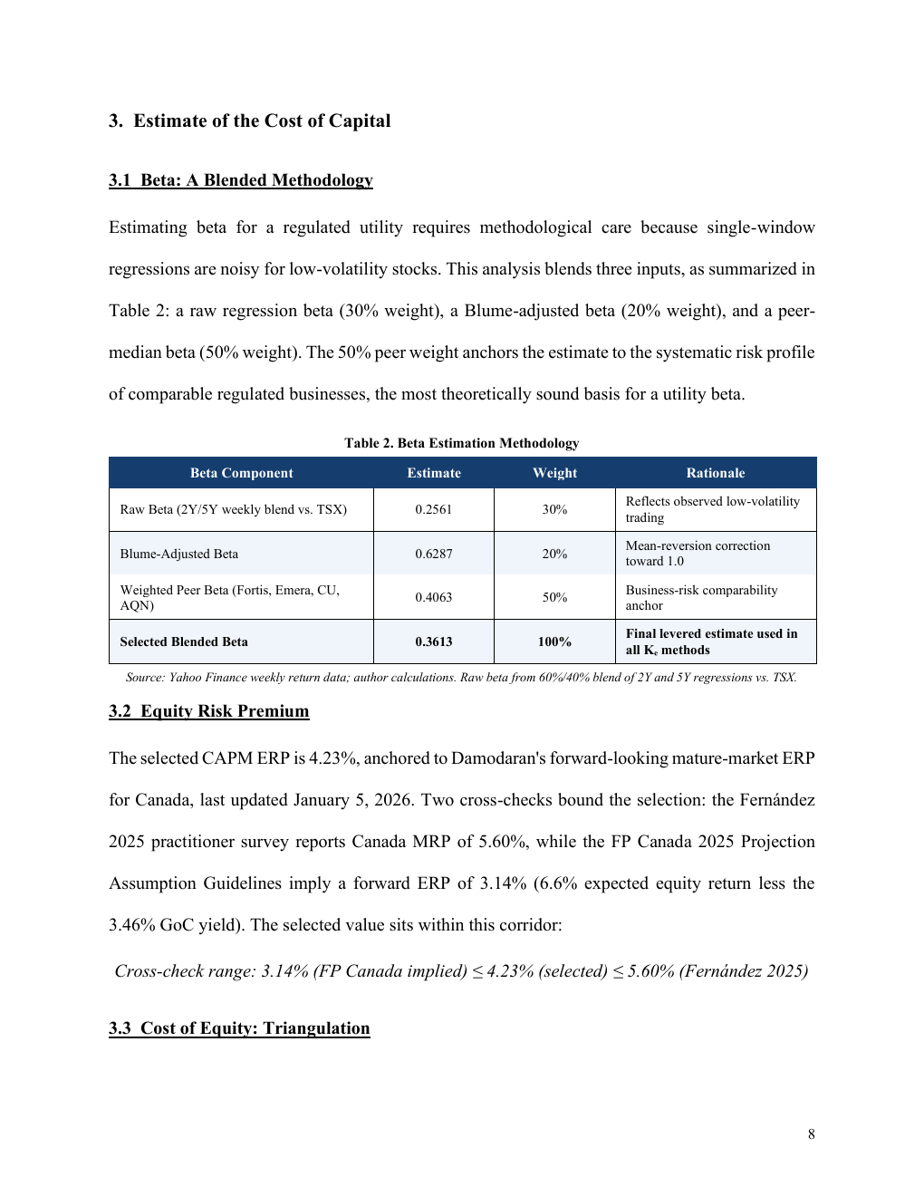 Hydro One corporate finance report page 8