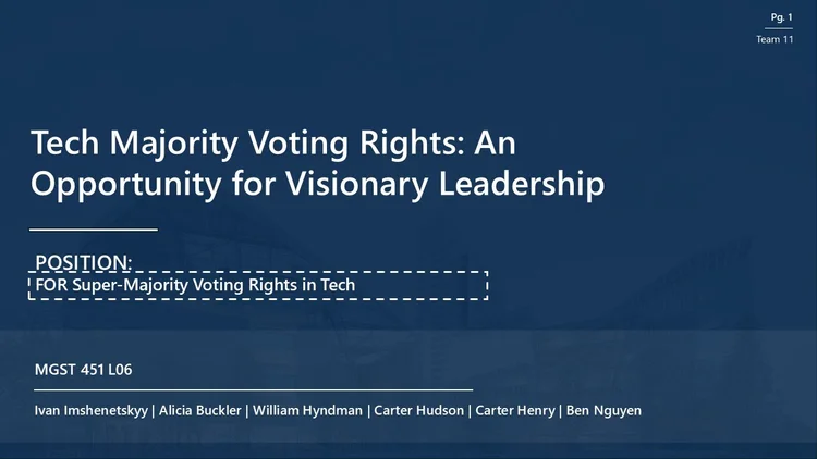 An Argument for Tech Majority Rights
